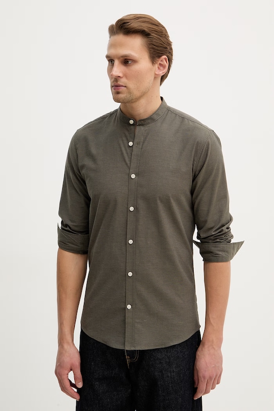 Lindbergh koszula z elastanem zielony 30.203174A