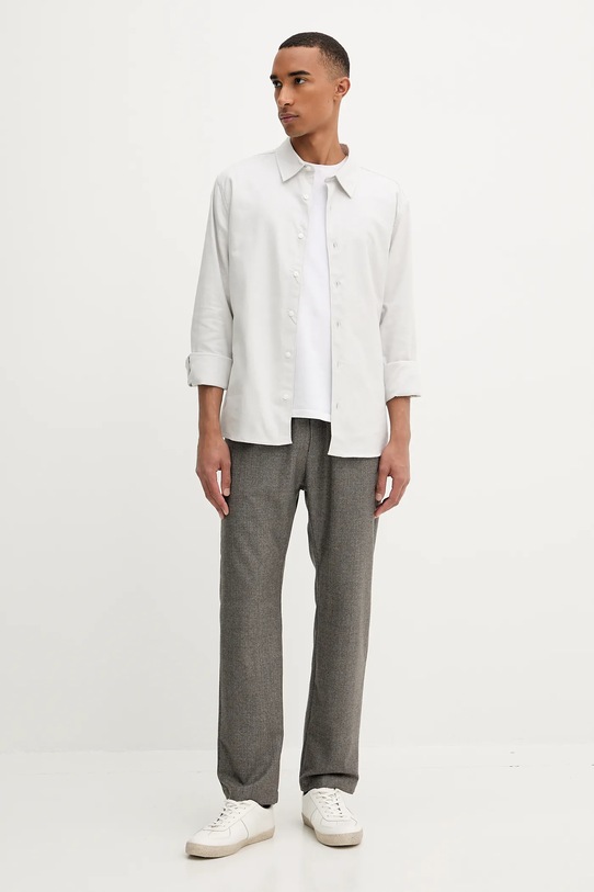 Бавовняна сорочка Calvin Klein LV04LD119G сірий AW25