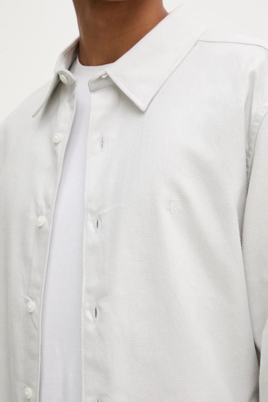 Бавовняна сорочка Calvin Klein LV04LD119G сірий