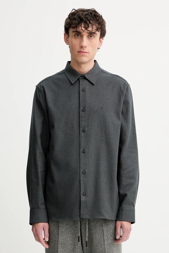 Calvin Klein koszula bawełniana bawełna szary LV04LD119G