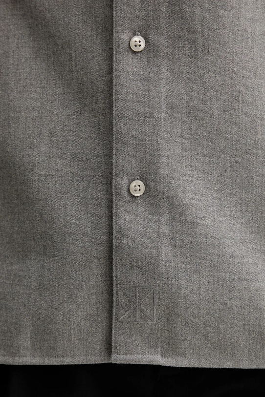Calvin Klein koszula z dodatkiem wełny szary LV04LD115G