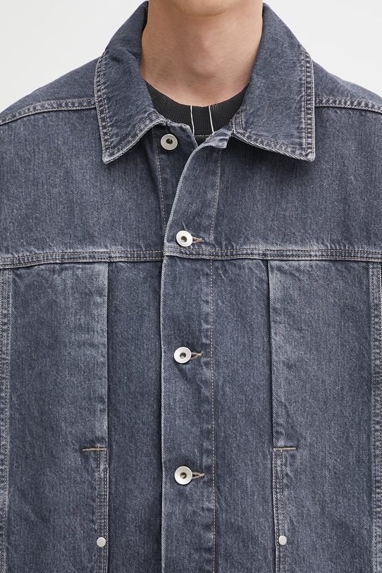 Rick Owens DRKSHDW denim shirt Lido Worker gray DU02E7752.DGY