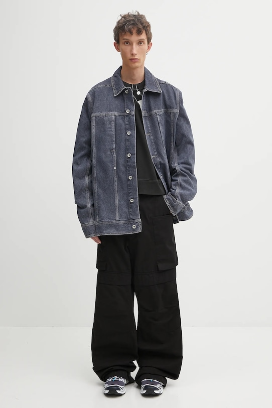 Джинсовая рубашка Rick Owens DRKSHDW Lido Worker DU02E7752.DGY серый