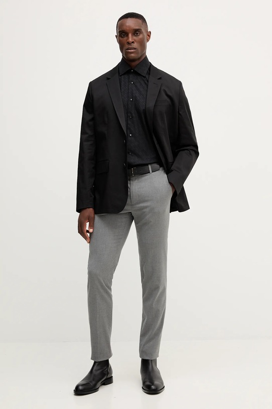 Karl Lagerfeld koszula bawełniana 554668.605000 czarny AW25