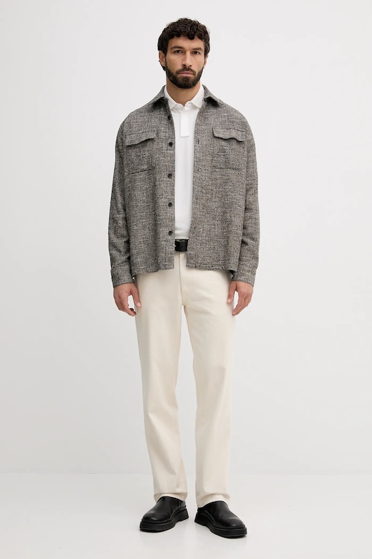 Karl Lagerfeld camicia con lana 554025.605975 nero AW25