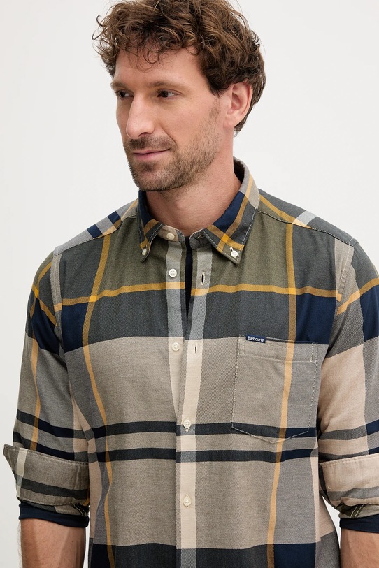 Barbour koszula bawełniana DUNOON zielony MSH4980