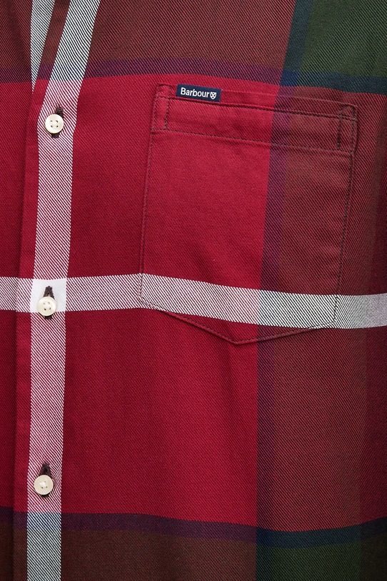Barbour camicia in cotone DUNOON MSH4980 granata