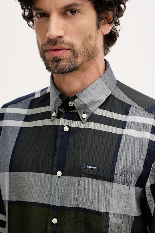 Памучна риза Barbour DUNOON зелен MSH4980