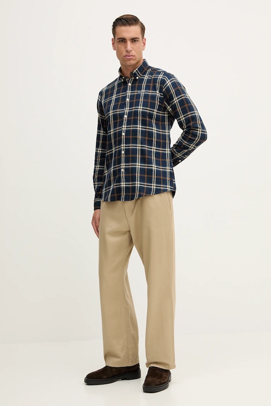 Barbour koszula bawełniana CROSSFELL MSH4995 granatowy AW25