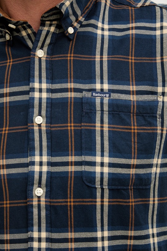 Barbour camicia in cotone CROSSFELL MSH4995 blu navy