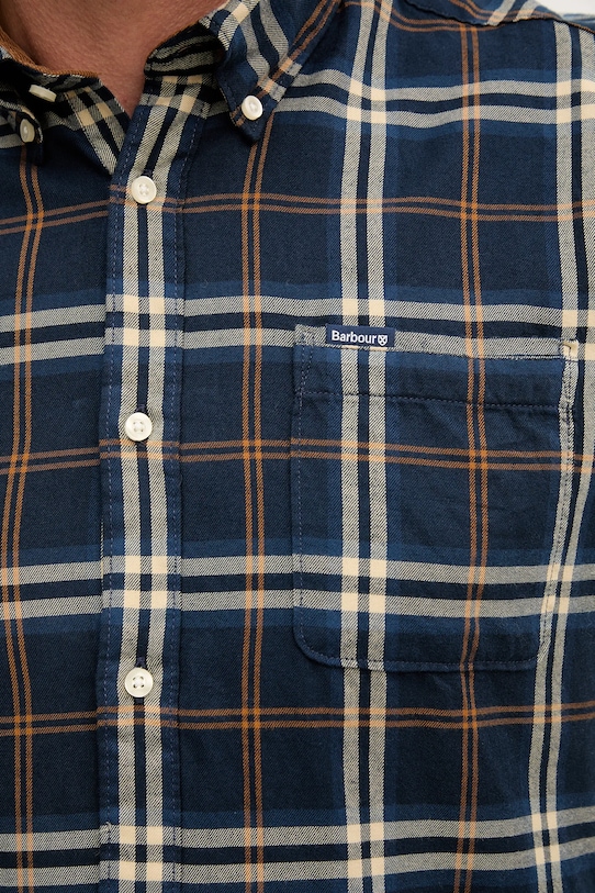 Barbour camicia in cotone CROSSFELL MSH4995 blu navy