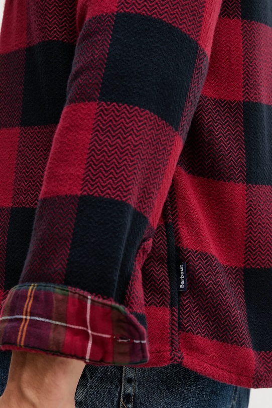 Barbour koszula bawełniana BERTOW MSH5645 granatowy
