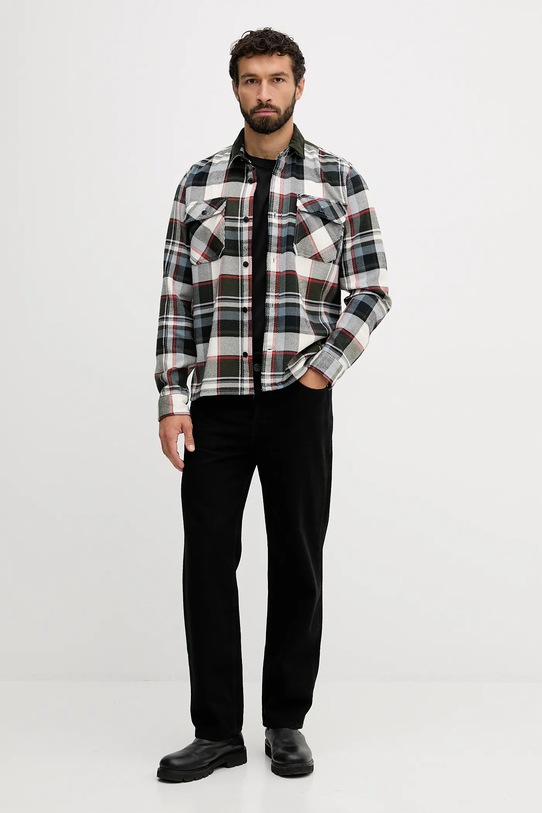 Barbour koszula bawełniana GRASMOOR zielony MSH5646