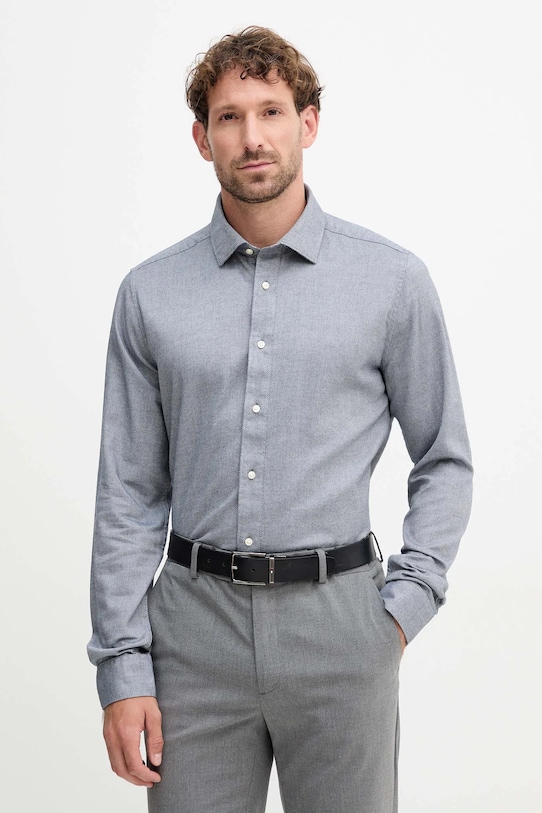 Bavlnená košeľa Barbour ELMFIELD slim modrá MSH5682