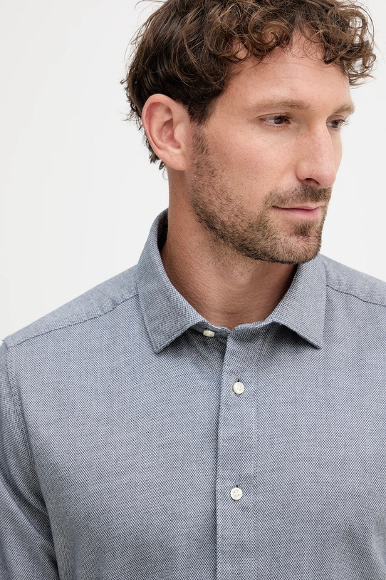 Βαμβακερό πουκάμισο Barbour ELMFIELD σκούρο μπλε MSH5682