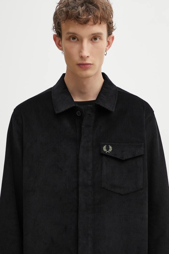 Fred Perry koszula sztruksowa czarny M1717