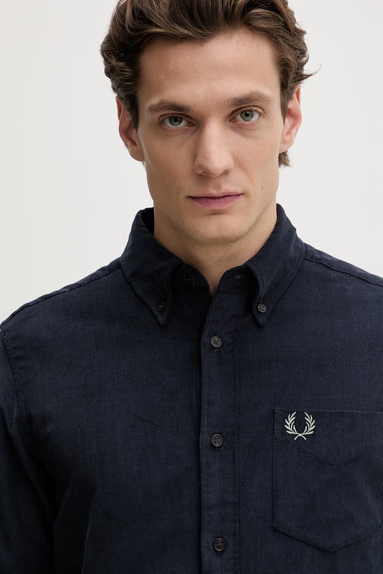 Fred Perry koszula bawełniana granatowy M1737