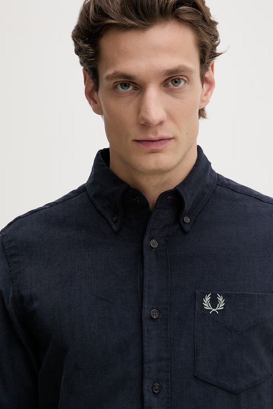 Fred Perry koszula bawełniana granatowy M1737