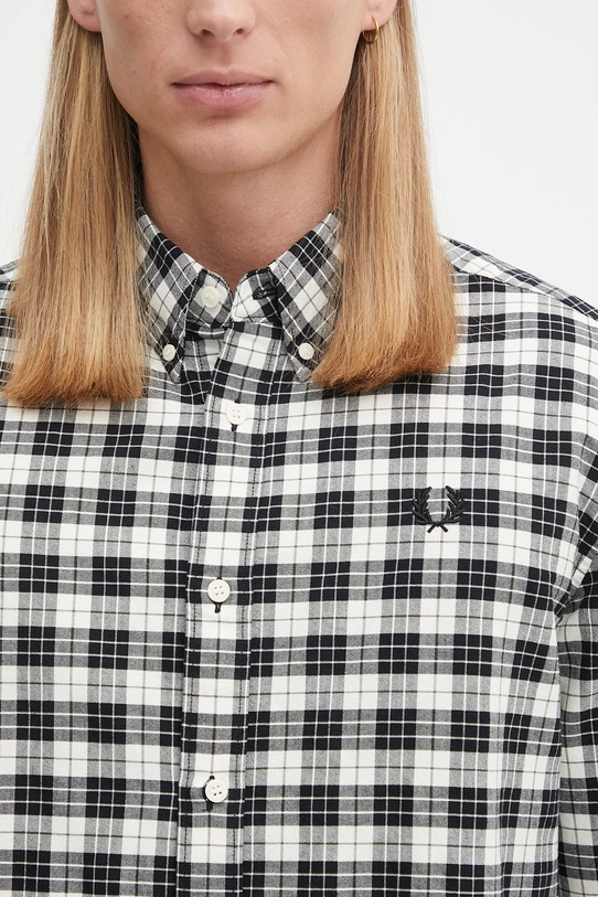 Fred Perry koszula bawełniana beżowy M1743