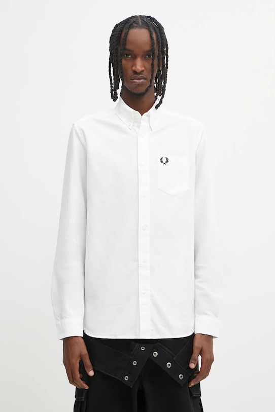 Fred Perry cotton shirt cotton white M5516