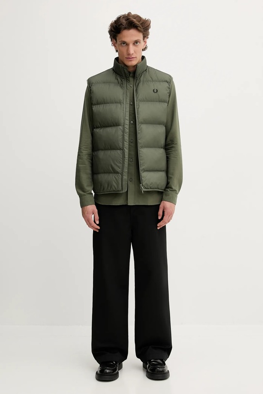 Fred Perry koszula bawełniana M5516 zielony