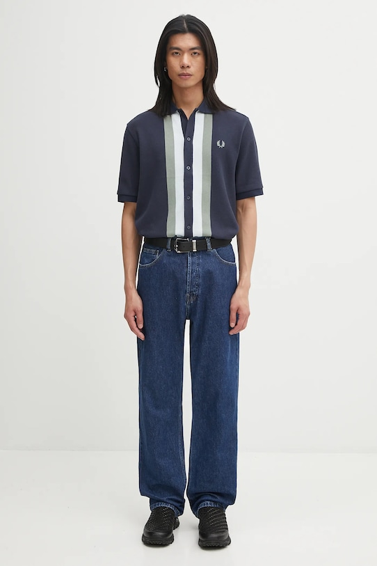 Fred Perry koszula bawełniana M8522 granatowy
