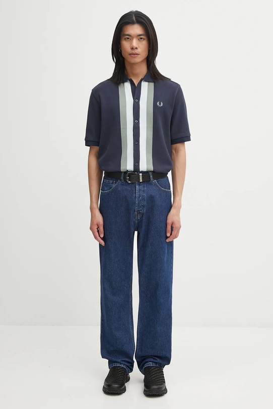 Fred Perry koszula bawełniana M8522 granatowy