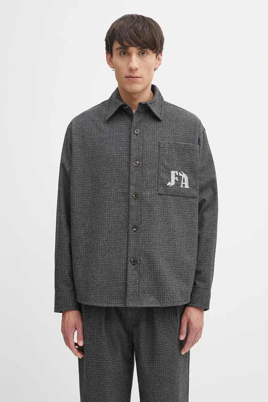 Fucking Awesome camicia in lana stampa all-over grigio PN20039