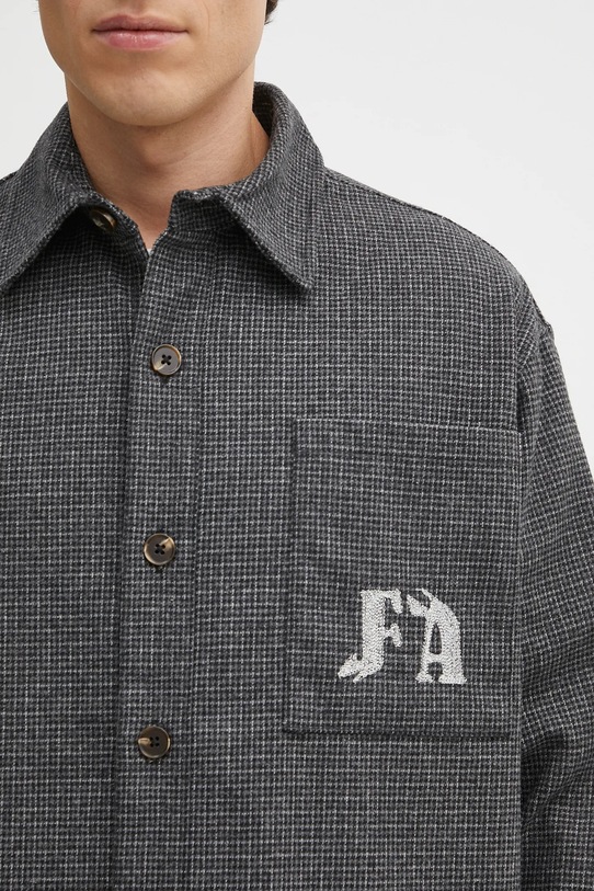 Fucking Awesome camicia in lana grigio PN20039