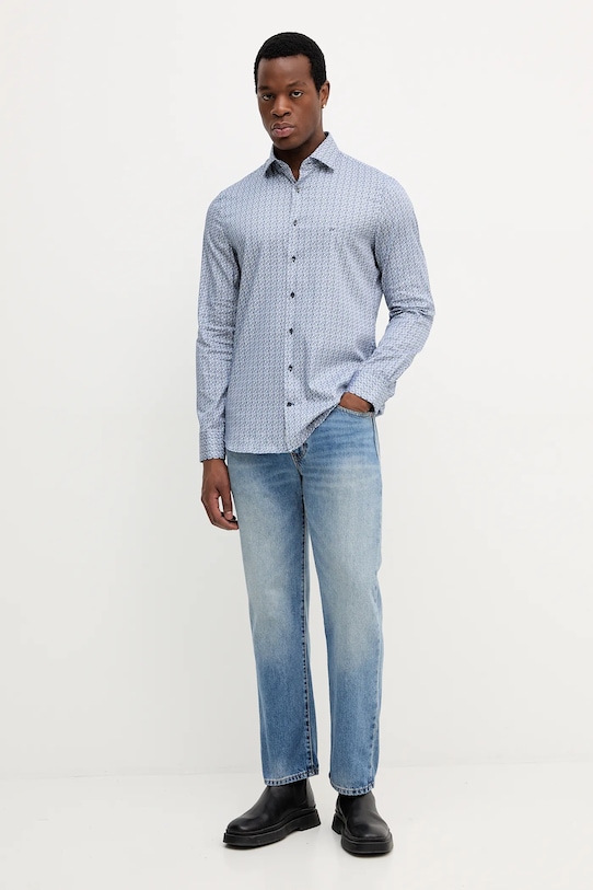 Michael Kors camicia MK0DS01622 blu navy AW25