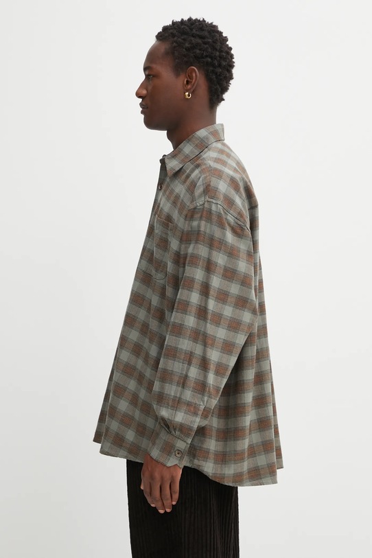 Our Legacy cotton shirt M4252BI green AW25