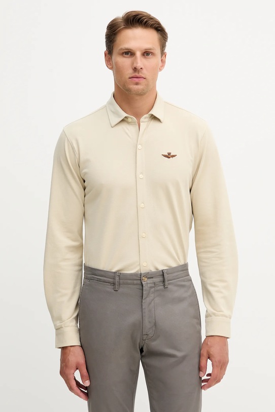 Сорочка Aeronautica Militare casual бежевий CA1265UP00342