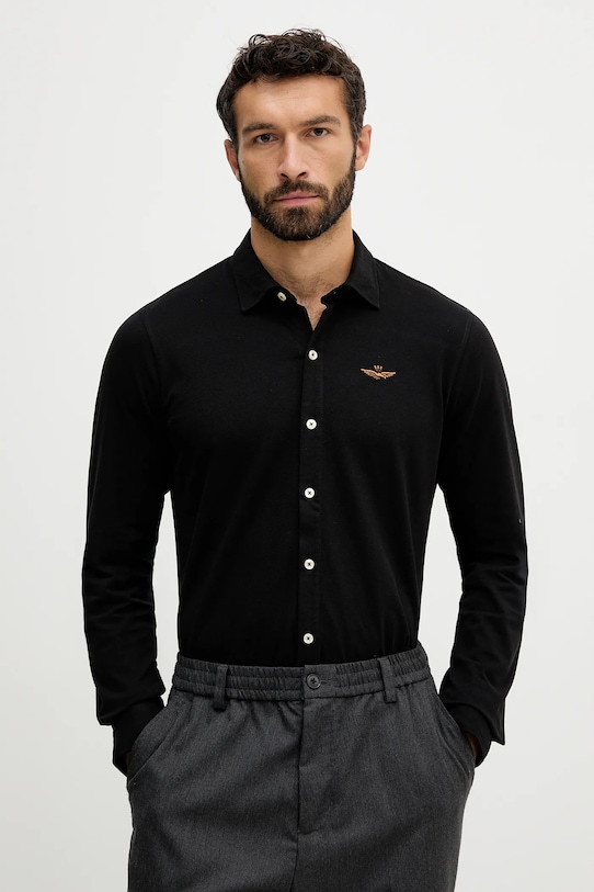 Сорочка Aeronautica Militare casual чорний CA1265UP00342