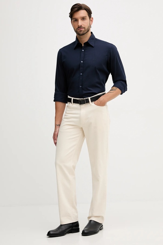 Košeľa BOSS Orange 50548959 tmavomodrá AW25