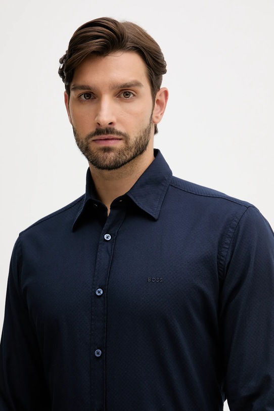 Košeľa BOSS Orange tmavomodrá 50548959