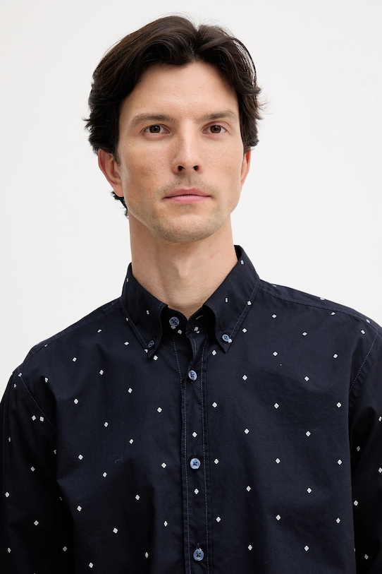 Хлопковая рубашка BOSS Orange тёмно-синий 50548975