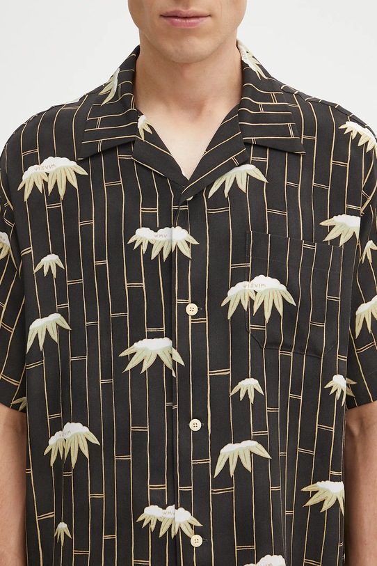 Μεταξωτό πουκάμισο Visvim copa shirt s/s bamboo μαύρο 125105011003
