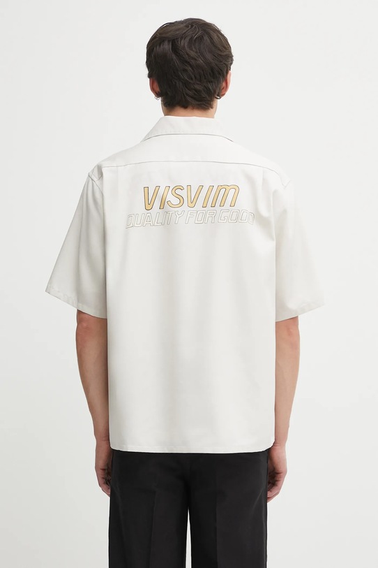 Visvim camicia in lana keesey sp shirt regolare beige 125105011013