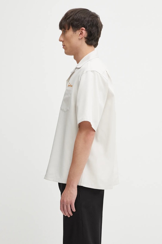 Visvim koszula z wełną keesey sp shirt 125105011013 beżowy AW25