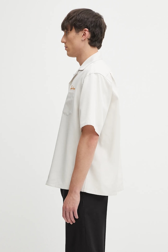 Visvim koszula z wełną keesey sp shirt 125105011013 beżowy AW25