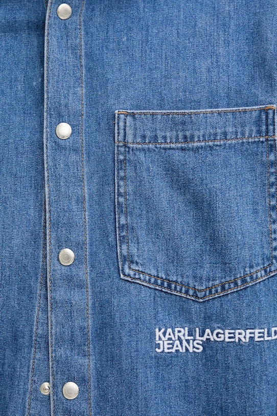 Karl Lagerfeld Jeans koszula jeansowa A4M16001 niebieski