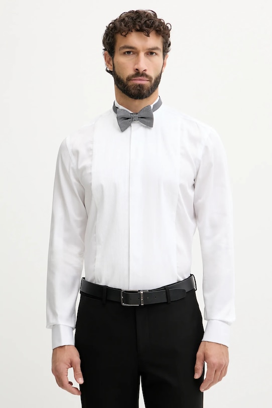 BOSS cămașă din bumbac lung alb 50550662