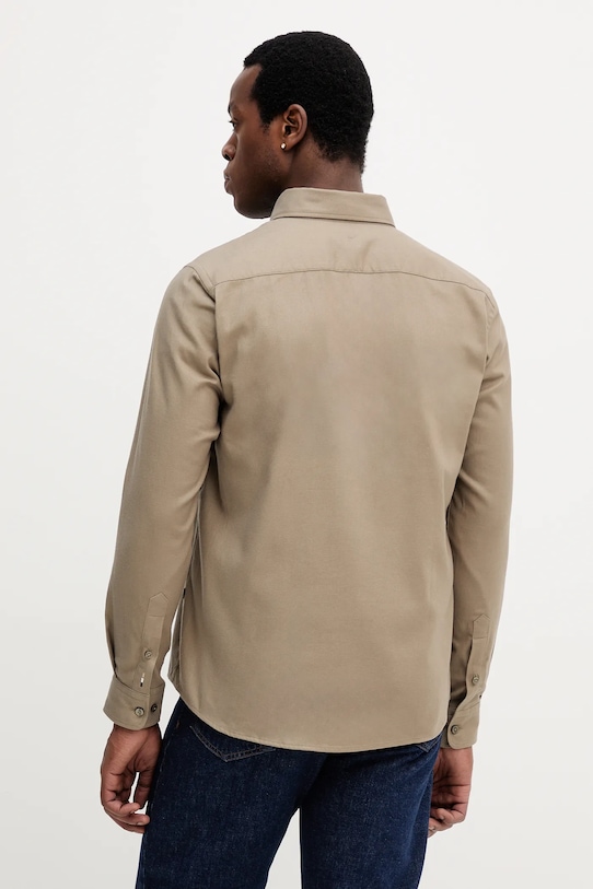 Дрехи Памучна риза BOSS 50550583 бежов