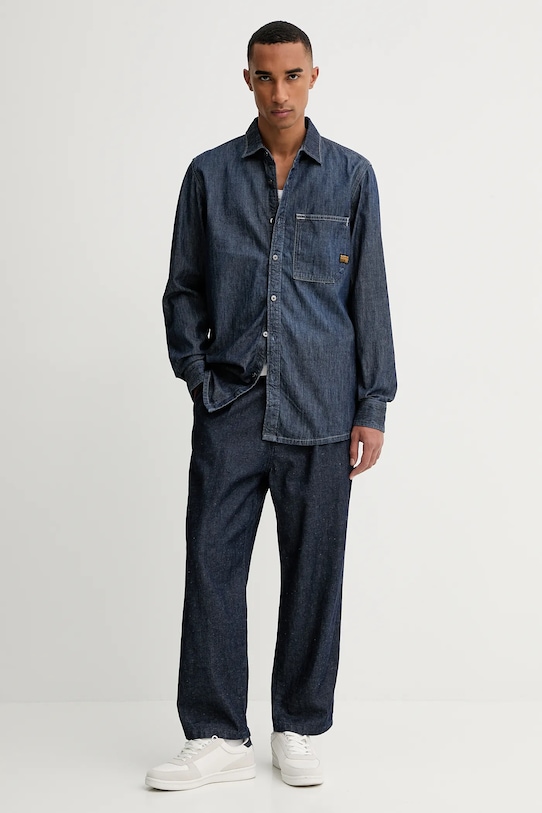 G-Star cămașă jeans D27083.D539 albastru AW25