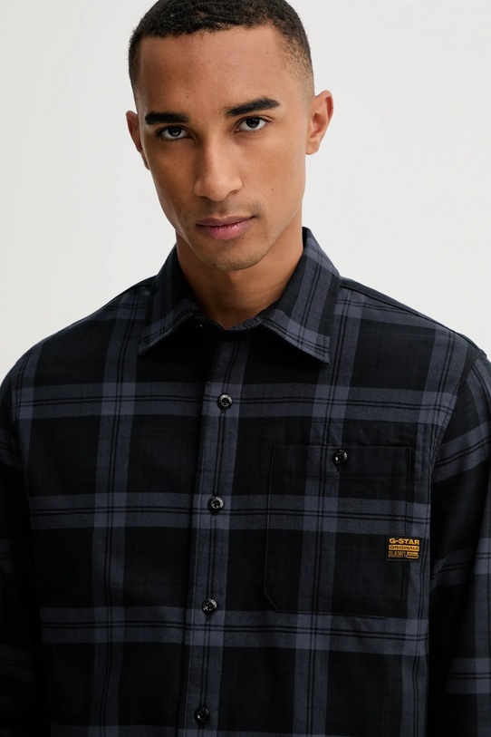 G-Star cămașă din bumbac Bristum 2.0 Slim bleumarin D23553.D748