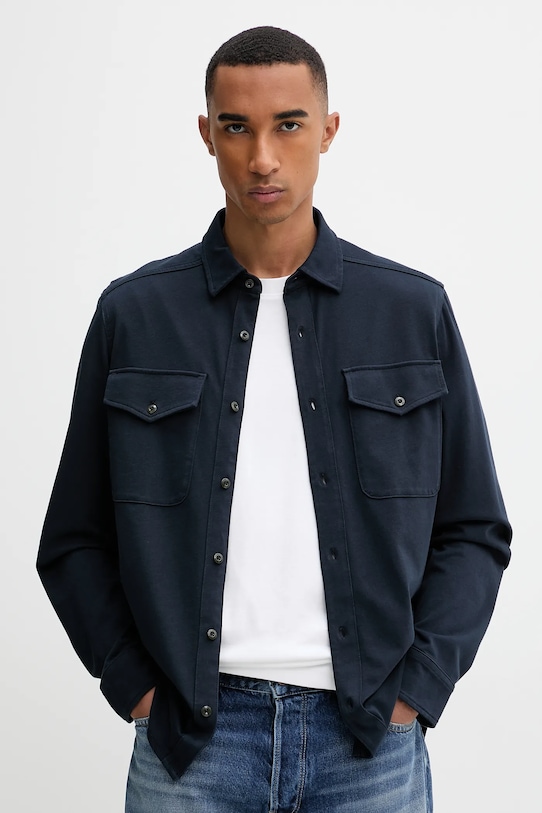 G-Star cămașă din bumbac bleumarin D26765.C784