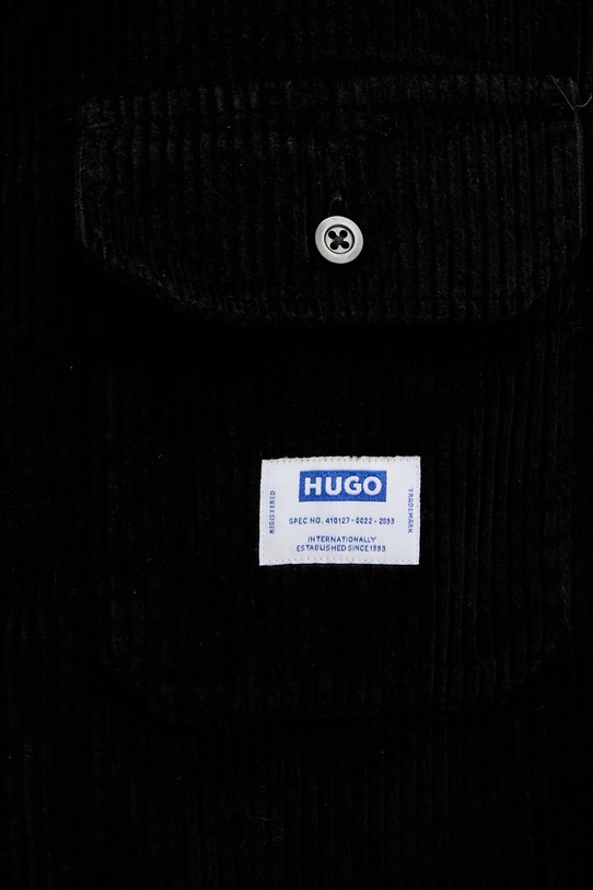 Πουκάμισο κοτλέ Hugo Blue 50549793 μαύρο