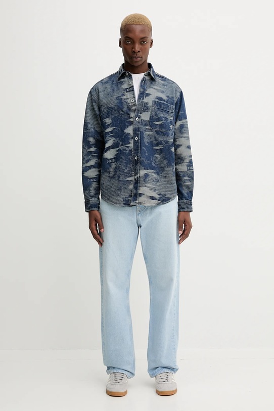 Hugo Blue koszula jeansowa 50549794 niebieski AW25