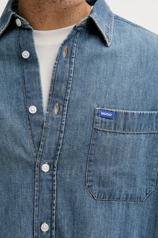 Hugo Blue koszula jeansowa 50549842 niebieski
