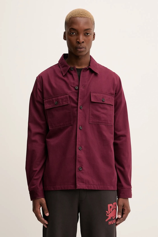 HUGO pamut ing pamut burgundia 50545383